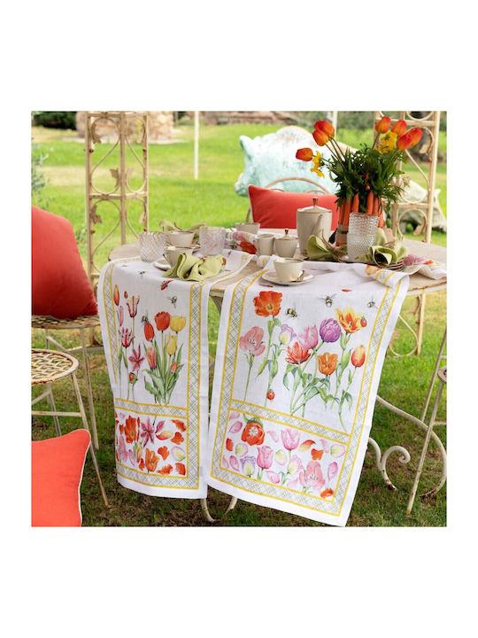 Tessitura Toscana Telerie Runner Leinen Orange