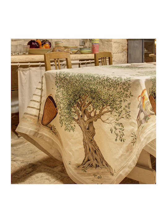Tessitura Toscana Telerie Runner Leinen Grün