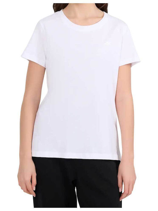 4F Women's Short Sleeve White Blouse