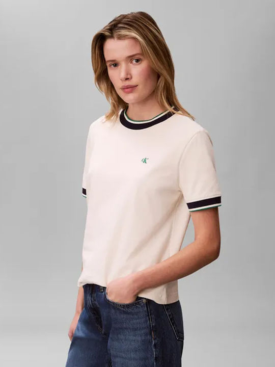 Women's Striped Ecru T-shirt