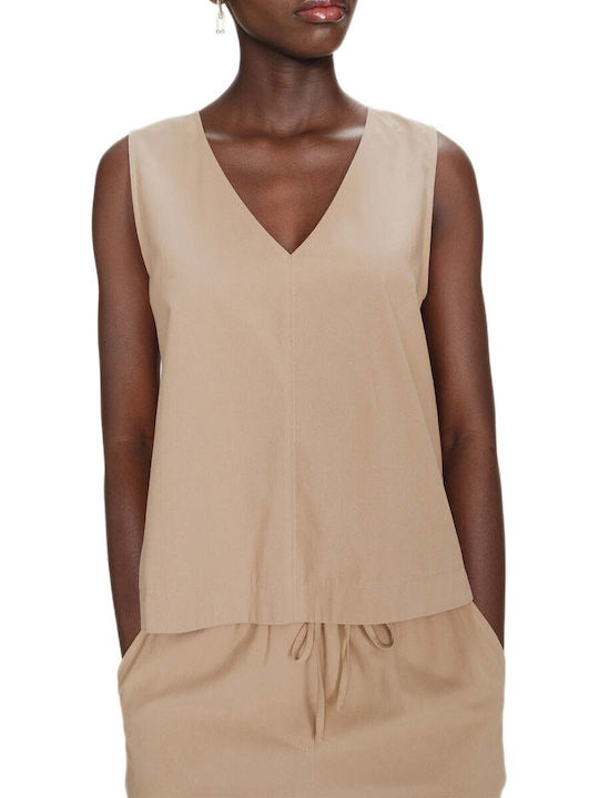 Grace & Mila Women's Sleeveless Blouse with V-N...