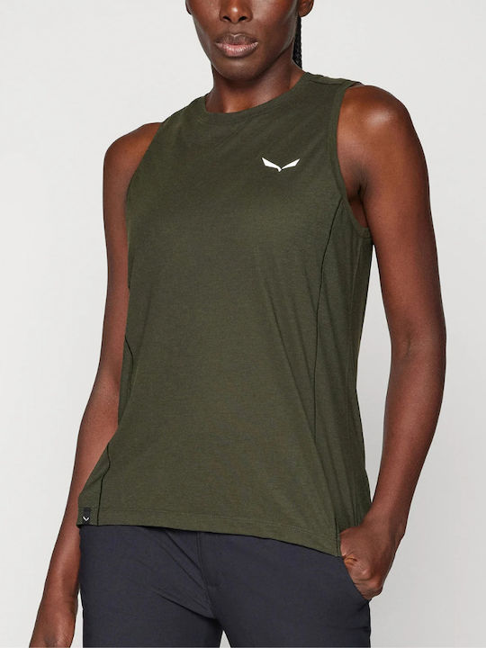 Women's Sleeveless Khaki Blouse