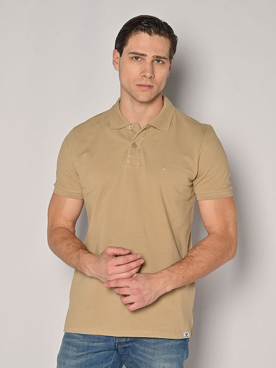 Brokers Jeans Polo Μπλούζα Κοντομάνικη Μπεζ