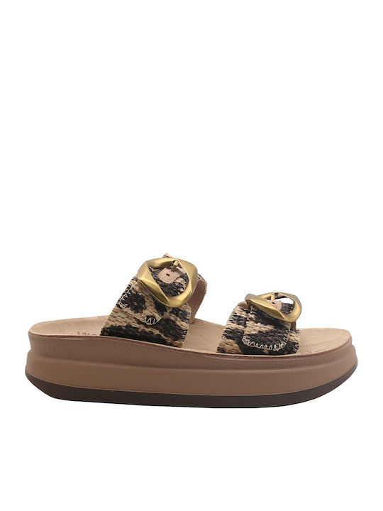 Women's Flat Sandals Brown Africana