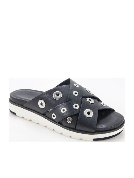 Leather Women's Anatomic Black Sandals