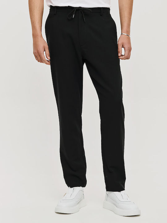 Brokers Jeans Trousers in Relaxed Fit Black