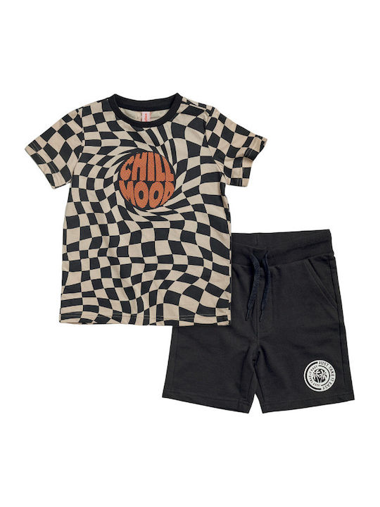 Kids Set with Shorts Summer 2pcs Black