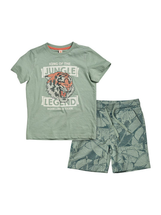 Kids Set with Shorts Summer 2pcs Mint