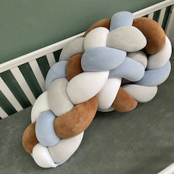 Catriss Braided Crib Bumper Inside Biscuit