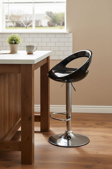 Bar Plastic Black Stools 2 Pieces 43x31x67cm