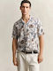 Short Sleeve Linen Shirt Beige