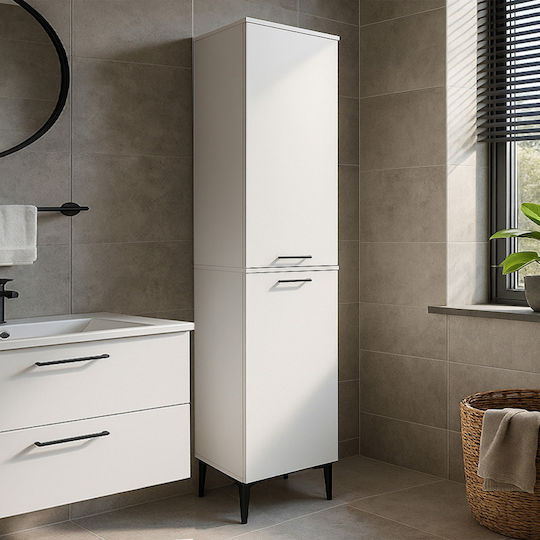 Megapap GP042-0389 1 Badezimmer-Säule Boden M45xB40xH180cm Weiß