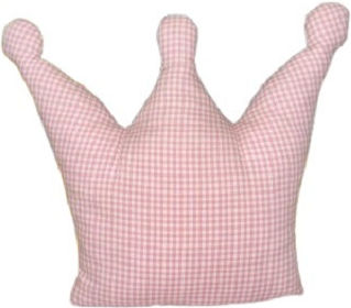 Handmade Decorative Crown Pillow Pink