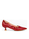 Heels with Thin Low Heel Burgundy SE-EL-827-26HH-MPORN