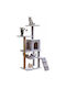 Stâlp Pentru Zgâriere Scândură Gri 65x68x124cm
