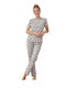 Sexen Set Pijamale Damă de Vară Gri Deschis Teddy