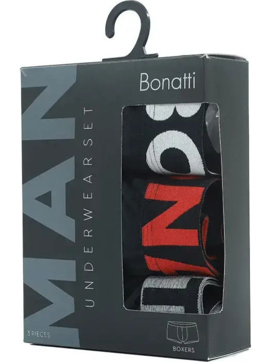 Men's Boxers Black Printed 3Pack