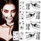 Face Tattoos Halloween Set 9 Sheets Temporary Tattoo