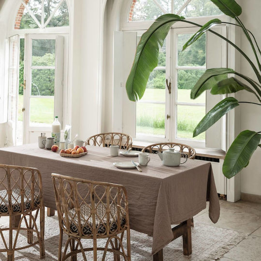 Finesse Cotton Tablecloth Taupe 150x250cm