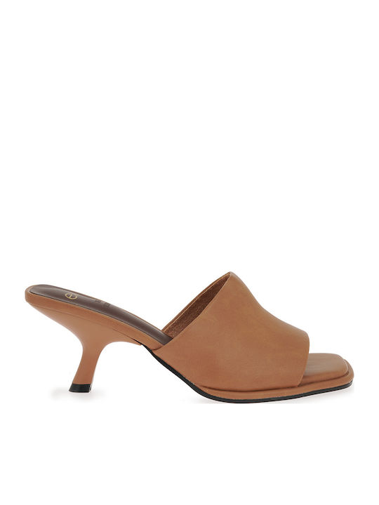 Pantofi Mules Dama Flat Maro
