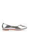 Women's Ballerina Shoes in Silver Colour