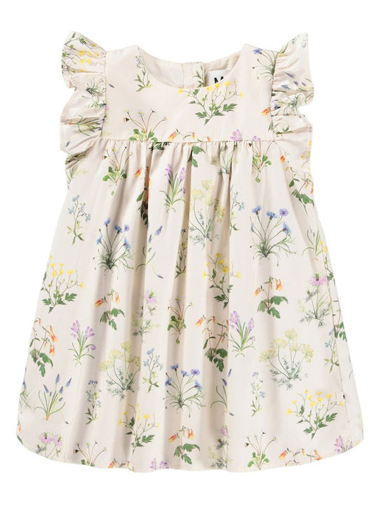 Girls Dress Floral Beige