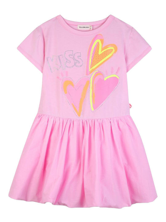 Girls Dress Short Sleeve Pink