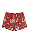 Superheroes Kids Swimwear Swim Shorts Red