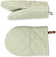 Finesse Fabric Green Oven Mitt
