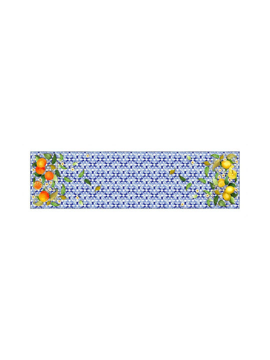 Tessitura Toscana Telerie Runner Leinen Blau
