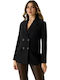Guess Long Women's Double Breasted Black Blazer