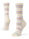Stance Stripe Mid Sports Socks Beige 1 Pair