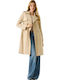 Jenny Leder Damenmäntel Beige Mit Knöpfen