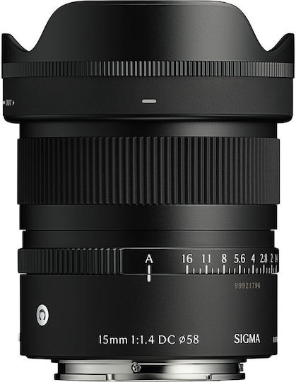 Sigma Crop Camera Lens 15mm f/1.4 DC Contemporary Fixed for Sony E Mount Black