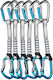 Climbing Technology Skylotec Salto Set Ny 17 Cm 6-pack Climbing Quickdraws Titanium Electricblue