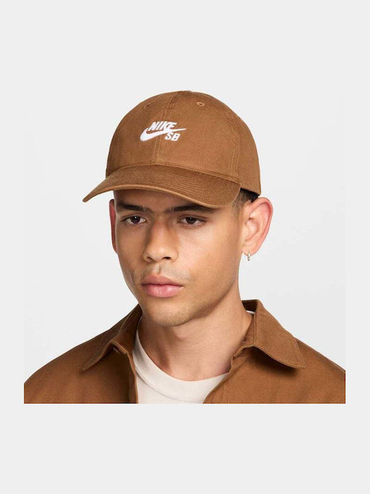 Nike Sb Club Cap Strapback Light British Tan White Cotton Hf7278 281