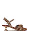Leder Damen Sandalen Braun