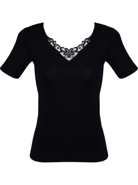 Helios Short Sleeve Black Women's Tank Top