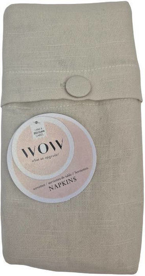 Finesse Πετσέτα Φαγητού Σετ 4τμχ Σετ Ivory 45x45εκ.
