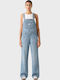 Women's Sleeveless One-piece Jumpsuit Med Indigo/not The Same