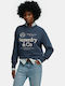 Luxe Long Women's Sweatshirt Blue