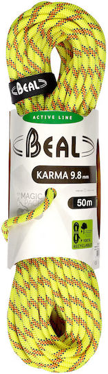 Beal 47489 Corzi de Escaladă Dinamice cu Lungime 50m Galbene