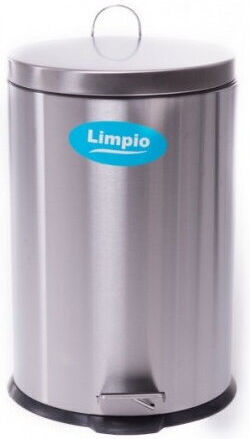 Limpio Limpio Mülleimer aus Inox mit Pedal Silber