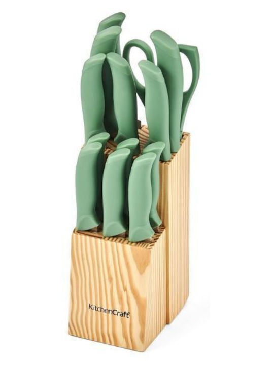 Kitchen Craft Σετ Μαχαίρια με Βάση από Ανοξείδωτο Ατσάλι 7τμχ