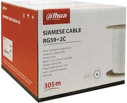 Dahua Pfm941i-rg59n/2-305 Combined Cable Coaxial + Power 2 X 0.5 Mm 305 Meters