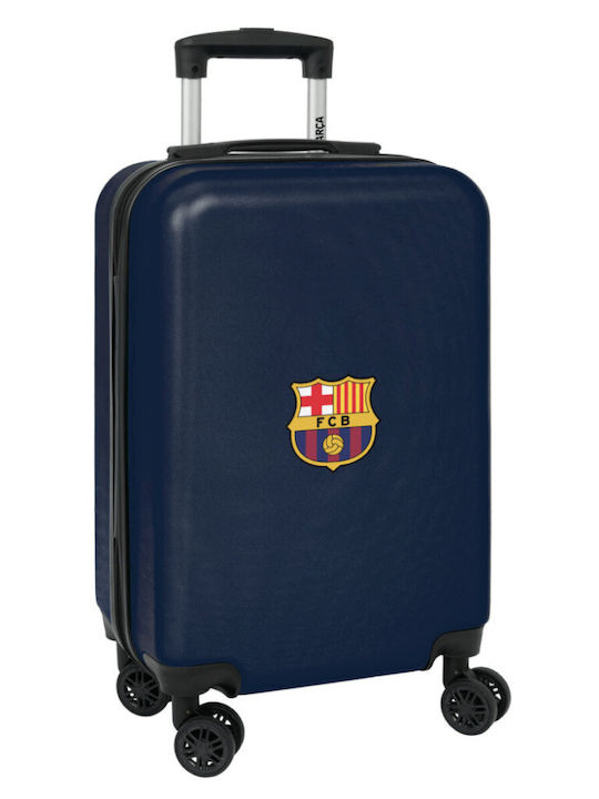 Medium Travel Suitcase Blue/Bordeaux with 4 Wheels Height 57cm