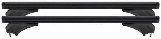 Menabo – Black Aluminum Car Roof Bars Sonic XXL Key Flush Raised Rails Safe Load Transport – 2 Pieces 16760/mb 16760/mb