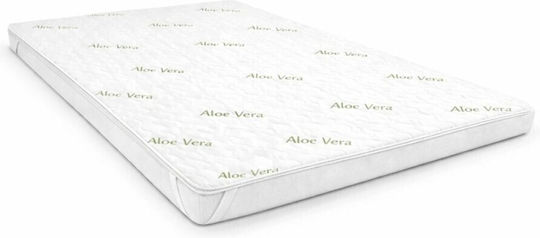 Pucioasa Topper Saltele Single Microfibra Îmbibat Cu Aloe Vera Și Husa Detasabila 80x200x3.5cm