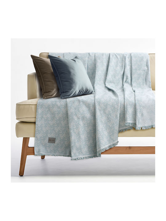Lino Home Three-Seater Sofa Throw 180x300cm Petrol Blue