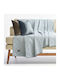 Lino Home Three-Seater Sofa Throw 180x300cm Petrol Blue